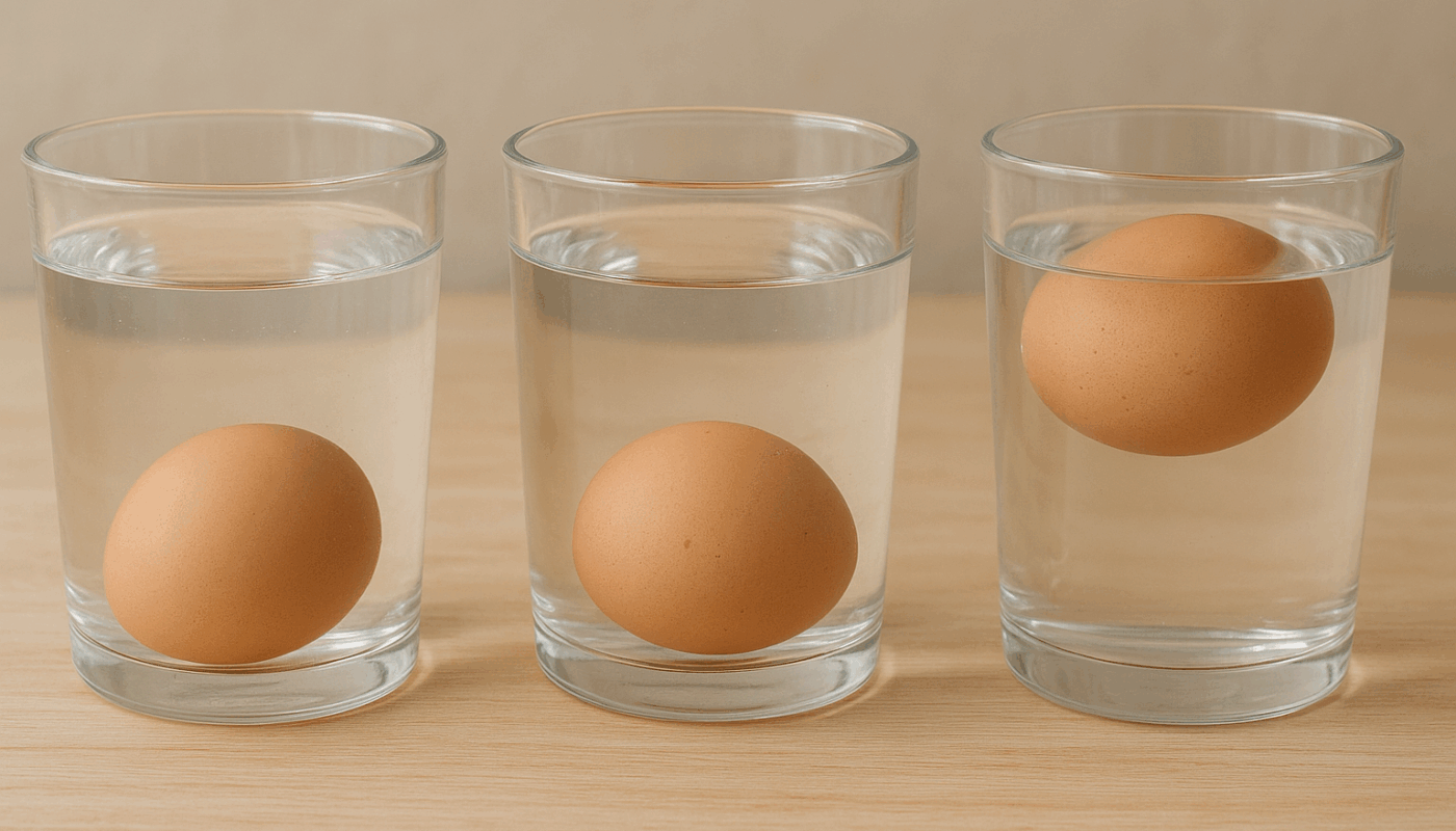frische Eier, Test